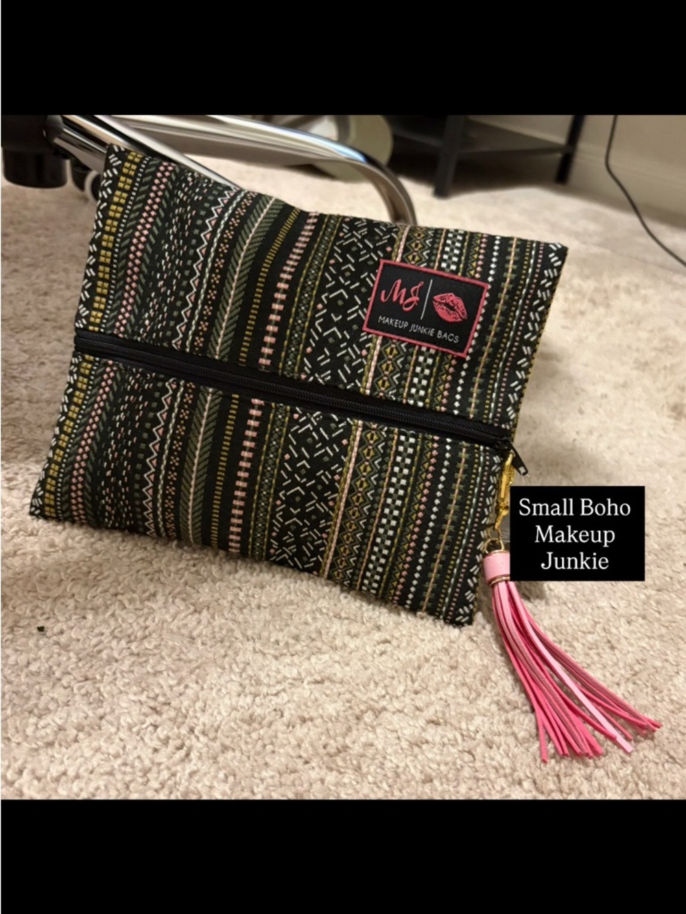 Small Boho Makeup Junkie Bag